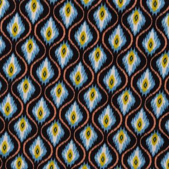 Viskosestoff mit Baumwolle Yellow Peacock